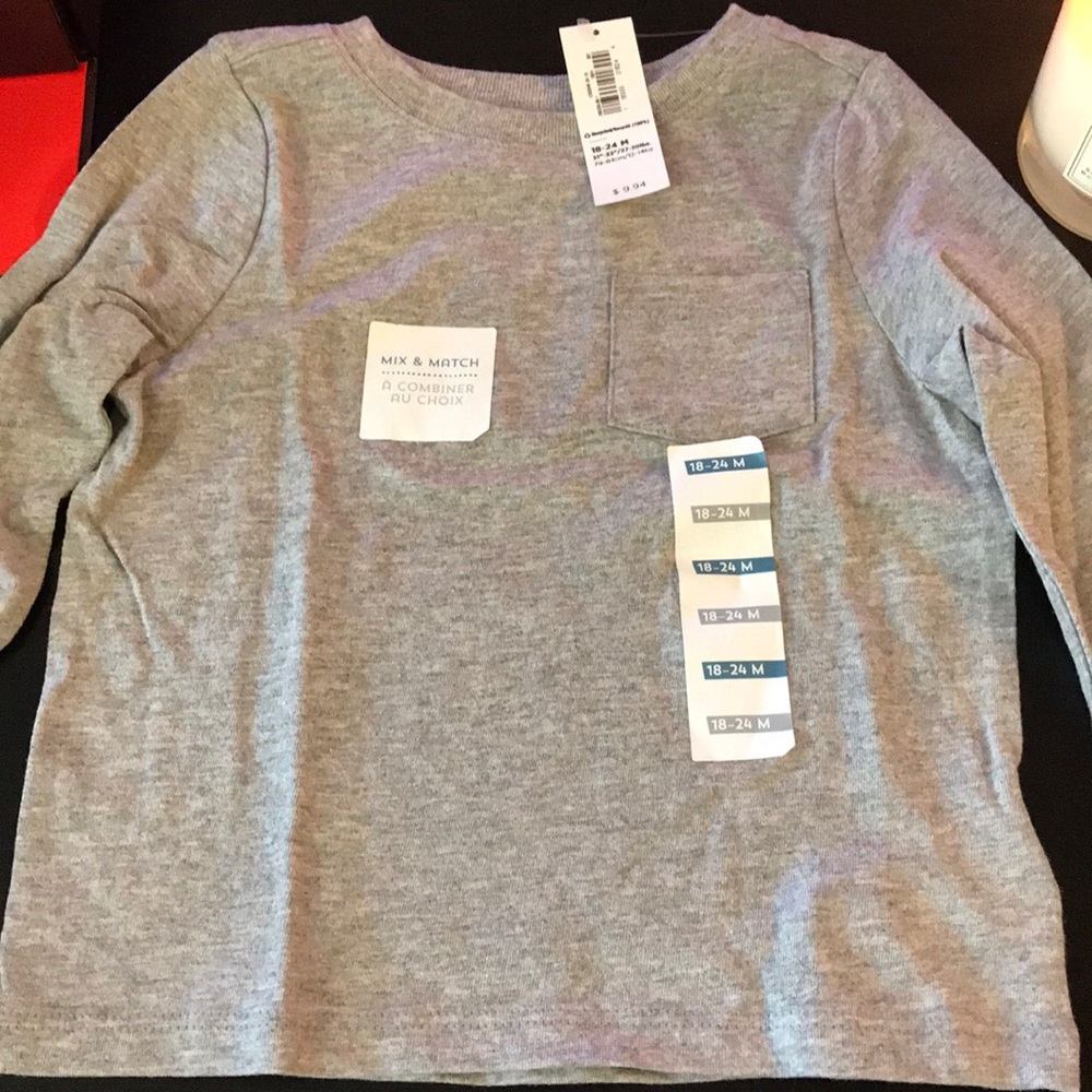 Old Navy Light Gray Long Sleeve SZ 18-24Months